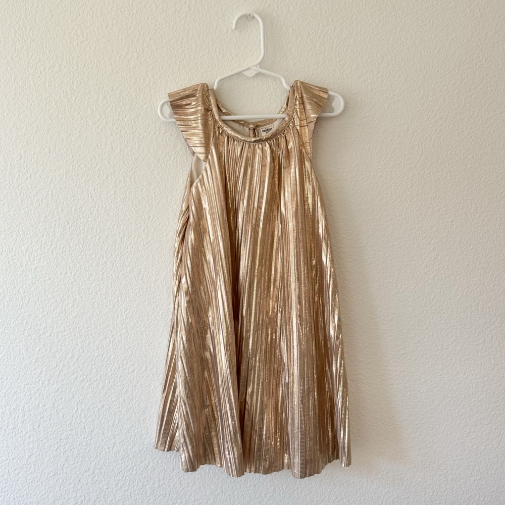 KIDS // Rose Gold Metallic Dress